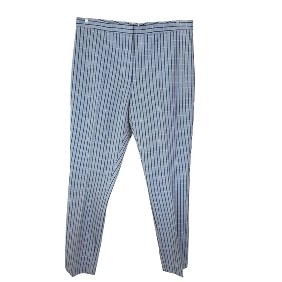 Theory Classic Skinny Pant Blue Midnight Multi Screen Viscose Size 6 NWT - Picture 1 of 5